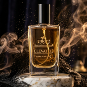 Elevated spiced leather and tonka bean perfume bottle for men by Itralay